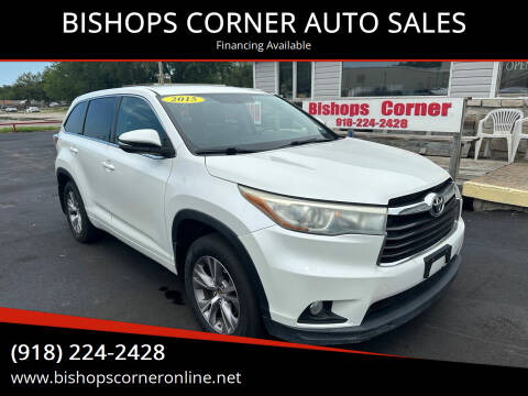 2015 Toyota Highlander for sale at BISHOPS CORNER AUTO SALES in Sapulpa OK