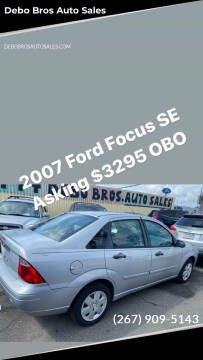 2007 Ford Focus for sale at Debo Bros Auto Sales in Philadelphia PA