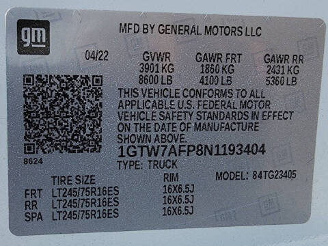 2022 GMC Savana 2500