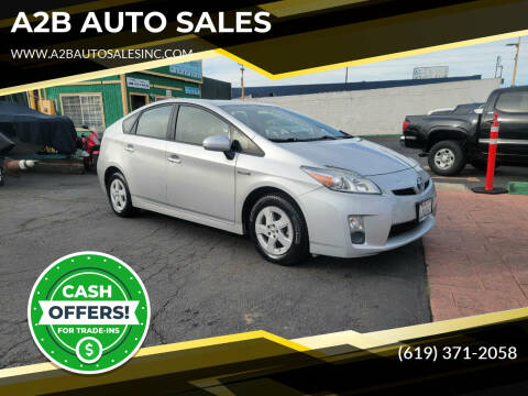 2010 Toyota Prius for sale at A2B AUTO SALES in Chula Vista CA