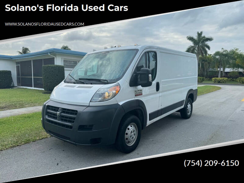 2018 RAM ProMaster for sale at SOLANOS & SANCHEZ AUTO SALES C in Hollywood FL