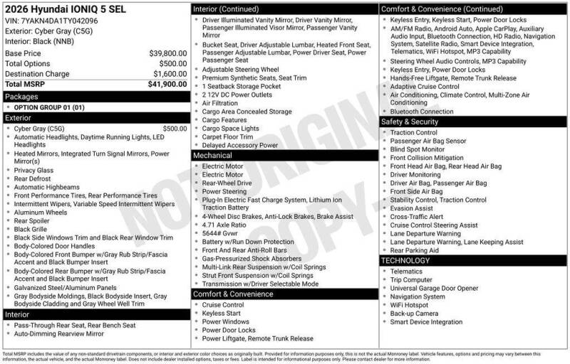 2026 Hyundai Ioniq 5 SEL