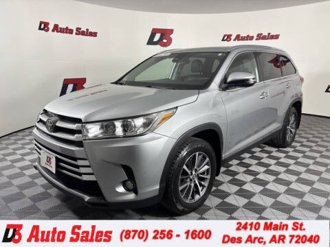 2019 Toyota Highlander for sale at D3 Auto Sales in Des Arc AR