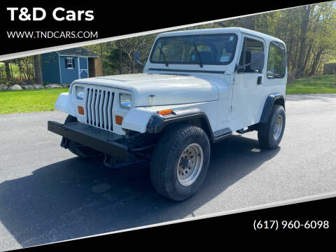 1994 Jeep Wrangler for sale at T&D Cars in Holbrook MA