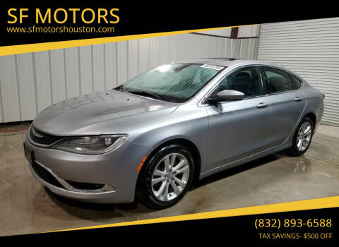 2015 Chrysler 200 for sale at SF MOTORS in Houston TX