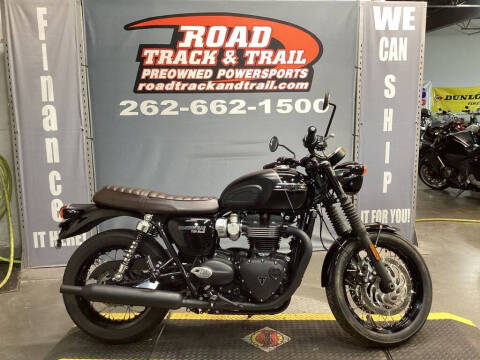 2023 Triumph Bonneville T120 Black Sapphire for sale at Road Track and Trail in Big Bend WI