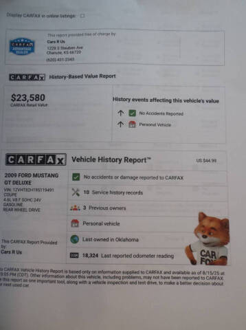 2009 Ford Mustang GT Deluxe