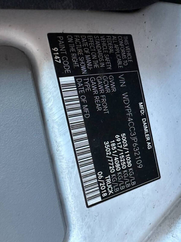 2018 Freightliner Sprinter 3500XD