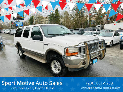 2000 Ford Excursion for sale at Sport Motive Auto Sales in Seattle WA