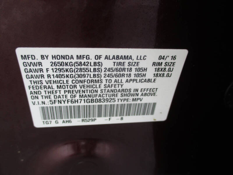 2016 Honda Pilot EX-L w/Navi