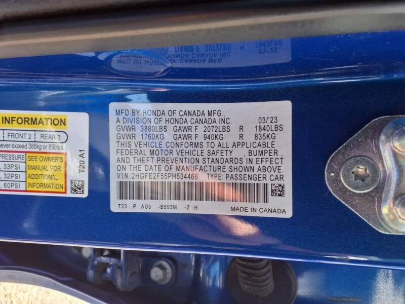 2023 Honda Civic Sport