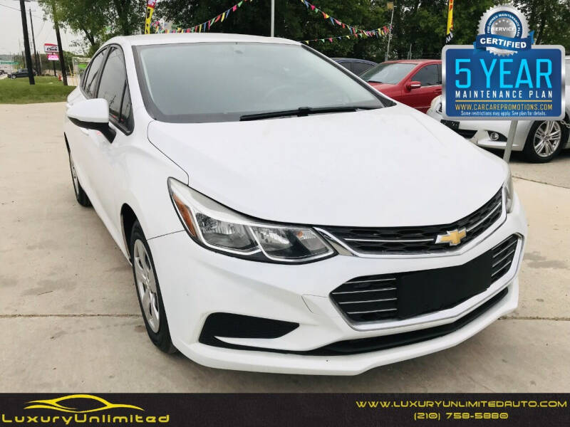 2017 Chevrolet Cruze for sale at LUXURY UNLIMITED AUTO SALES in San Antonio TX