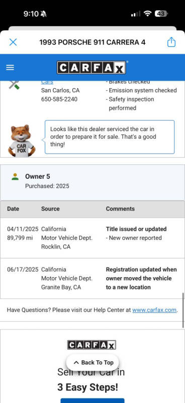 1993 Porsche 911 Carrera 2