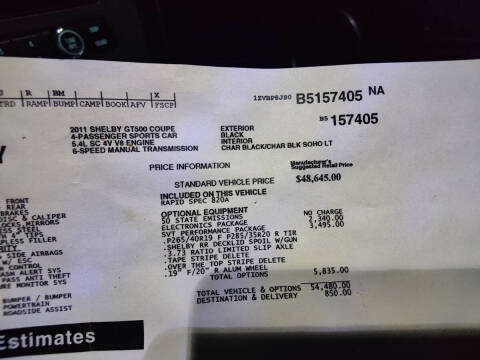 2011 Ford Shelby GT500