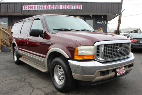 2001 Ford Excursion for sale at CERTIFIED CAR CENTER in Fairfax VA