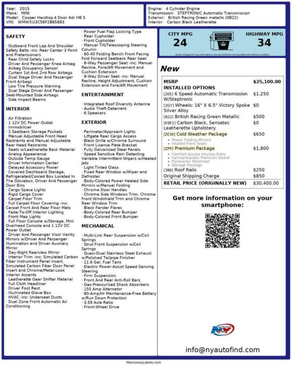 2015 MINI Hardtop 4 Door Cooper S