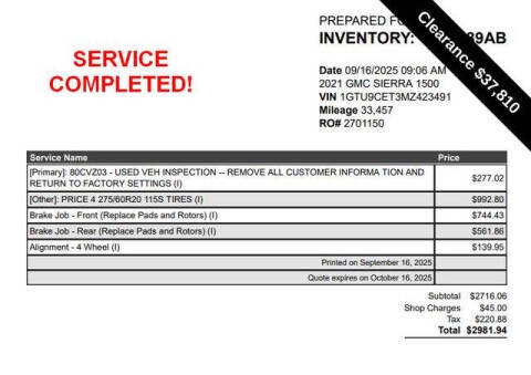 2021 GMC Sierra 1500