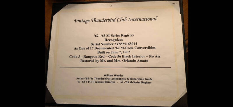1962 Ford Thunderbird