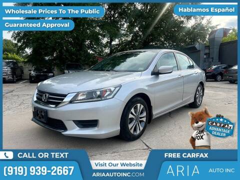 2015 Honda Accord for sale at Aria Auto Inc. in Raleigh NC