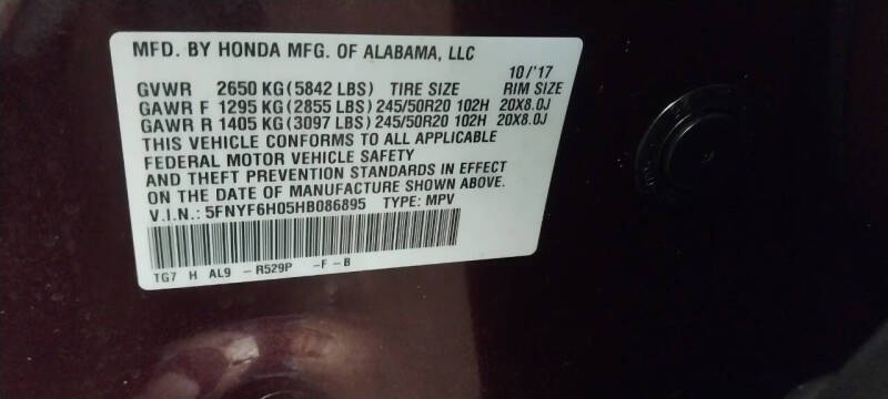 2017 Honda Pilot Elite