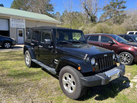 2013 Jeep Wrangler Unlimited for sale at Galloway Automotive & Equipment llc in Westville FL