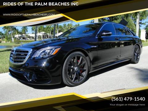 2019 Mercedes-Benz S-Class for sale at RIDES OF THE PALM BEACHES INC in Boca Raton FL