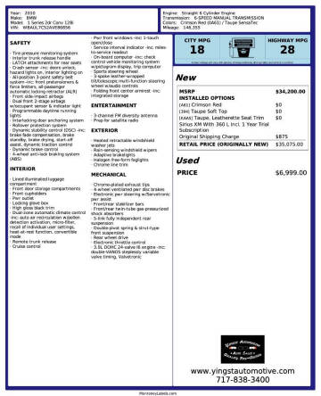 2010 BMW 1 Series 128i