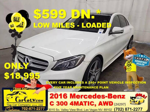 2016 Mercedes-Benz C-Class for sale at The Car Company - $599 down in Las Vegas NV