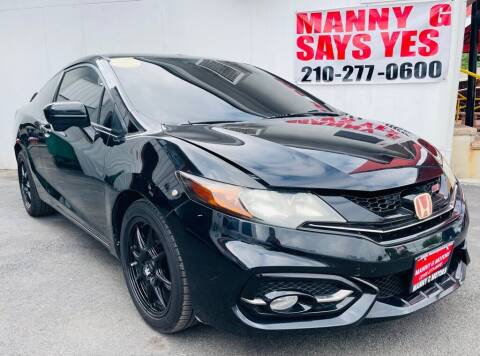 2015 Honda Civic for sale at Manny G Motors in San Antonio TX