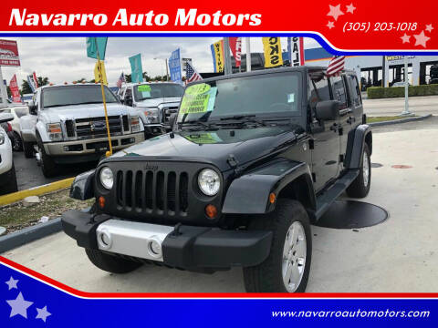 2012 Jeep Wrangler Unlimited for sale at Navarro Auto Motors in Hialeah FL