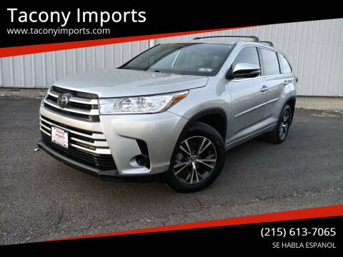 2018 Toyota Highlander for sale at Tacony Imports in Philadelphia PA