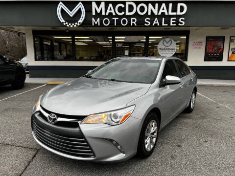 2017 Toyota Camry for sale at MacDonald Motor Sales in High Point NC