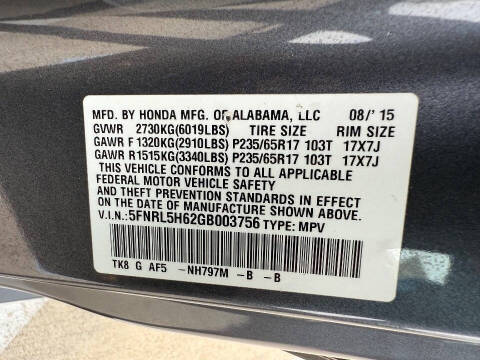 2016 Honda Odyssey EX-L w/Navi