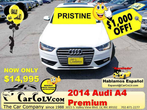 2014 Audi A4 for sale at The Car Company in Las Vegas NV