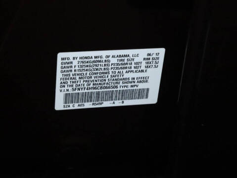 2012 Honda Pilot Touring