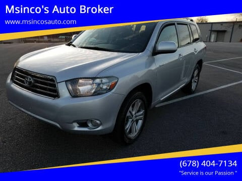 2009 Toyota Highlander for sale at Msinco's Auto Broker in Snellville GA