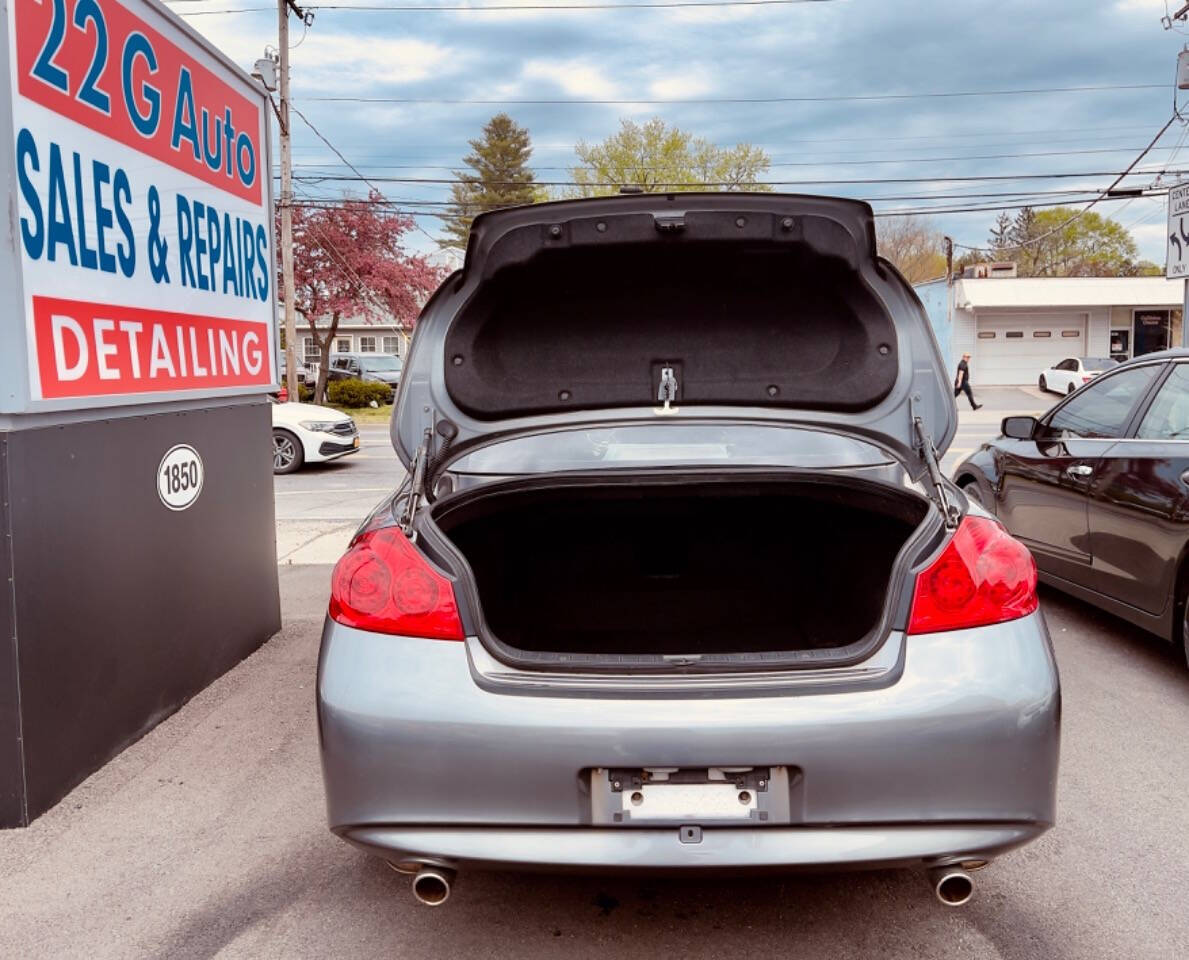 2011 INFINITI G25 Sedan for sale at 22 G Auto Sales in Schenectady, NY