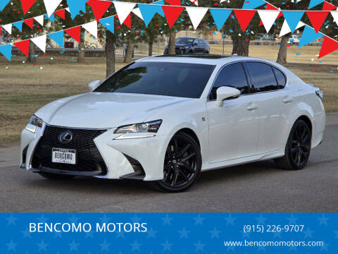 2018 Lexus GS 350 for sale at BENCOMO MOTORS in El Paso TX