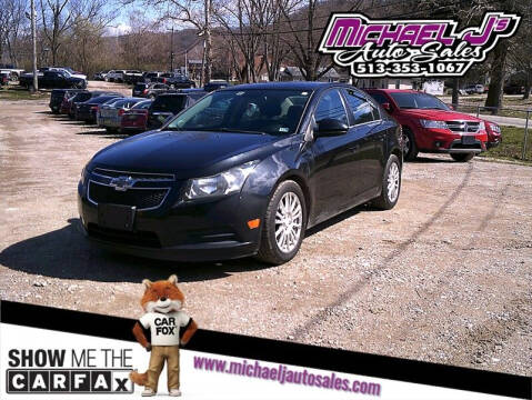 2013 Chevrolet Cruze for sale at MICHAEL J'S AUTO SALES in Cleves OH