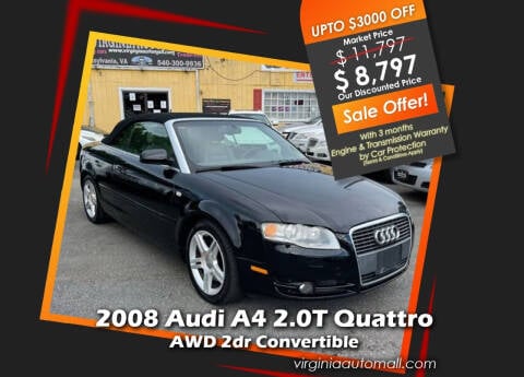 2008 Audi A4 for sale at Virginia Auto Mall in Woodford VA