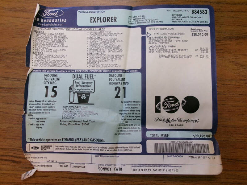 2003 Ford Explorer XLS