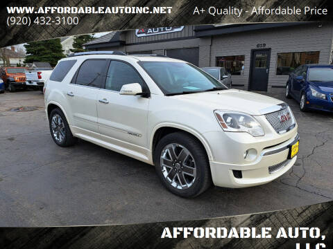2012 GMC Acadia for sale at AFFORDABLE AUTO, LLC in Green Bay WI