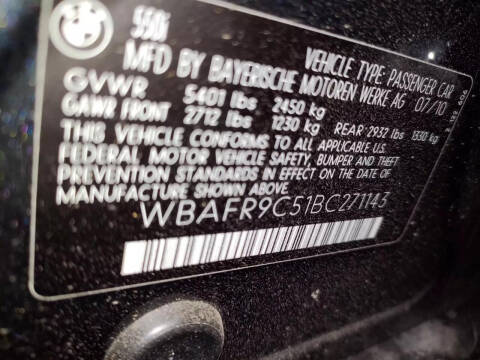 2011 BMW 5 Series 550i