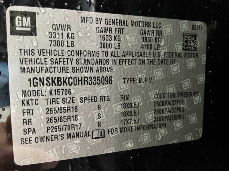 2017 Chevrolet Tahoe LT