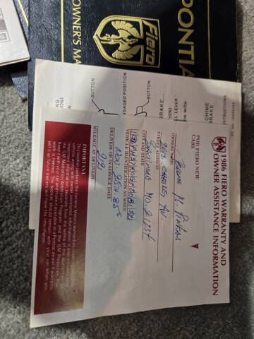 1986 Pontiac Fiero Sport