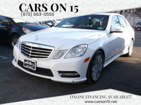 2012 Mercedes-Benz E-Class for sale at Cars On 15 in Lake Hopatcong NJ