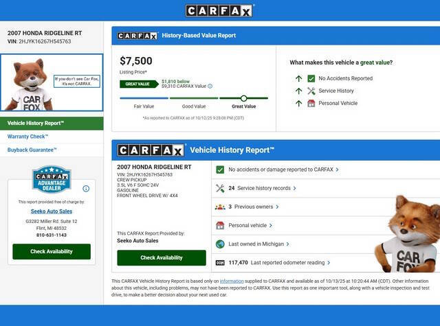 2007 Honda Ridgeline RT