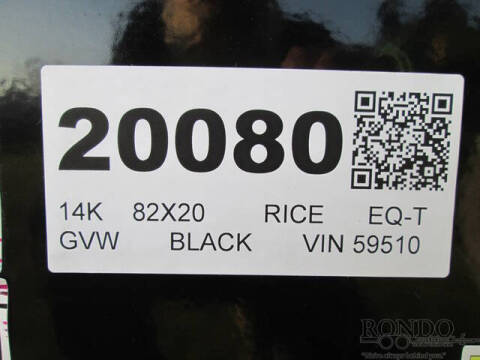 2026 Rice Trailers Equipment Tilt PTH20S