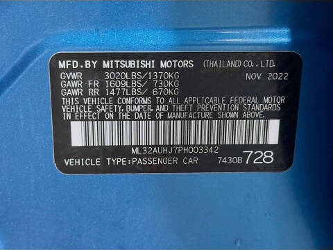 2023 Mitsubishi Mirage ES