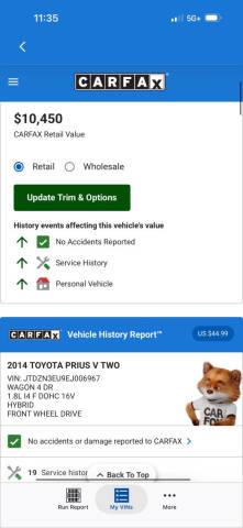 2014 Toyota Prius v Five